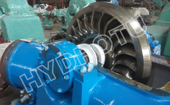 Turgo Turbine idroelettrica con potenza nominale da 100 kW a 2000 kW, efficienza fino all'88% e portata di 70-200 m